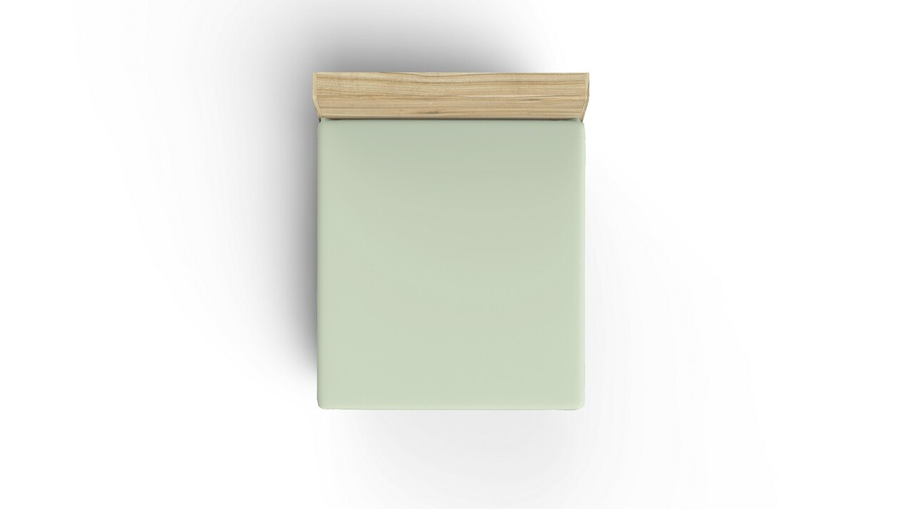 Cearceaf de pat cu elastic Ranforce Single Small (FR), L'essentiel Maison, Light Green, Verde deschis - imagine 4